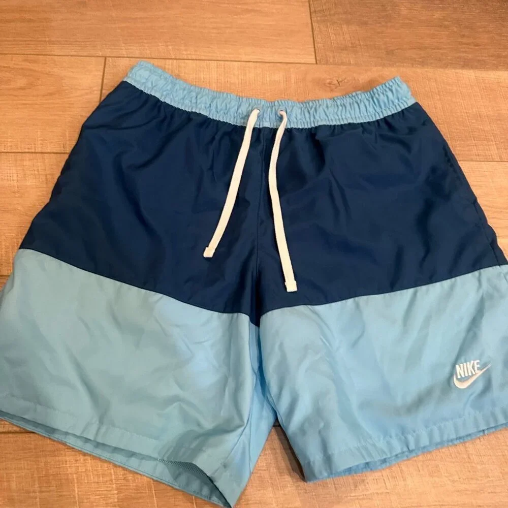 NIKE MENS SWIM TRUNKS SHORTS BLUE MEDIUM
